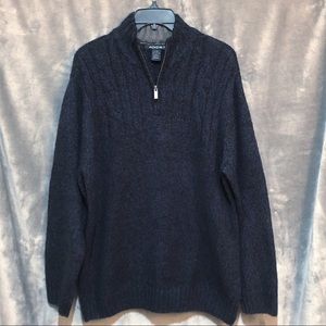 Axist Men’s Mock Neck 1/4 Zip Sweater Size Large